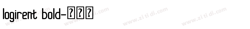 logirent bold字体转换